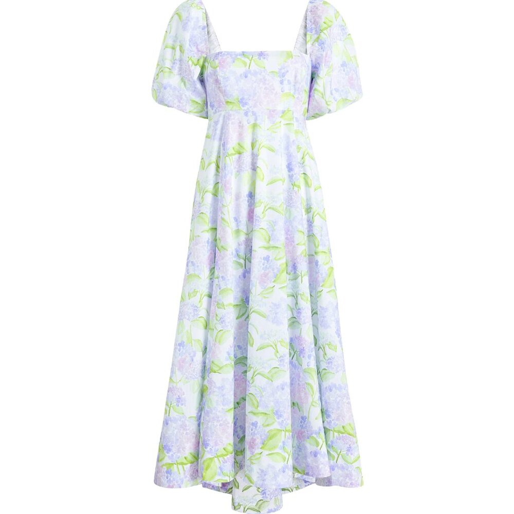 Hill House Matilda Dress in Blue Hydrangea Cotton (Medium)